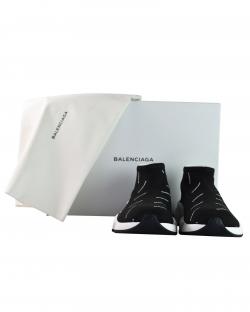Pre Owned Balenciaga Black Low Speed Trainers Sneakes Size 39
