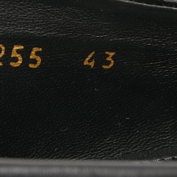 Balenciaga Black Leather BB Slip On Loafers Size 43