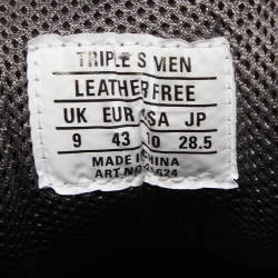 Pre Owned Balenciaga Grey Leather and Mesh Triple S Clear Sneakers Size 43