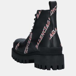 Balenciaga Leather Lace Up Combat Boots Size 41