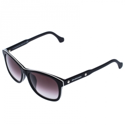 مملوكة مسبقًا Balenciaga Black/White Trim BA 19-F Wayfarer Sunglasses