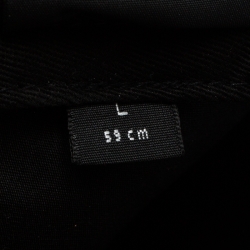 Pre Owned Balenciaga Black Canvas Logo Embroidered Baseball Cap L