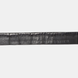 Pre Owned Balenciaga Grey Croc Embossed Leather Rings Key Holder