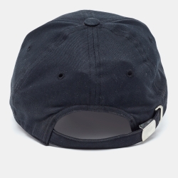 Pre Owned Balenciaga Black Logo Embroidered Cotton Baseball Cap L