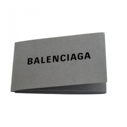 Pre Owned Balenciaga Black Leather Car Tag Explorer Pouch 