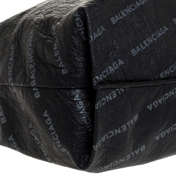 Pre Owned Balenciaga Black Leather Supermarket Shopper Bag