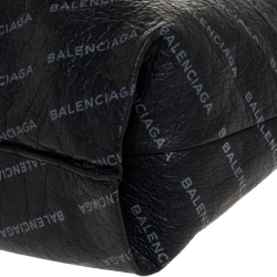 Pre Owned Balenciaga Black Leather Supermarket Shopper Bag
