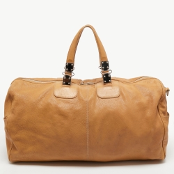 Pre Owned Balenciaga Sand Beige Leather Linea Metallica Bag