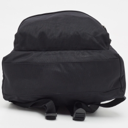 Balenciaga Black Nylon Logo Embroidered Wheel Backpack