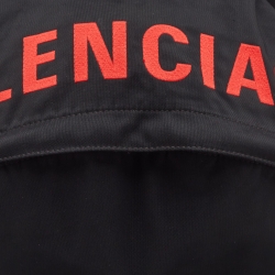 Balenciaga Black Nylon Logo Embroidered Wheel Backpack