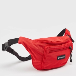 Balenciaga Red/Black Nylon Explorer Belt Bag