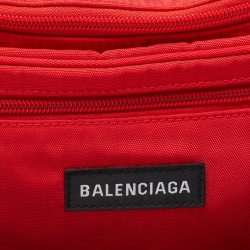 Balenciaga Red/Black Nylon Explorer Belt Bag