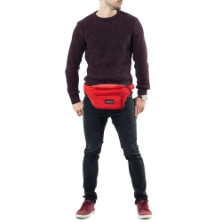 Balenciaga Red/Black Nylon Explorer Belt Bag