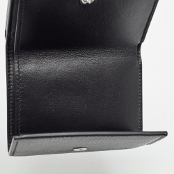 Balenciaga Black Logo Flap Card Case