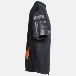 Pre Owned Balenciaga Black Cotton Speed Hunter Upside Down Oversized T-Shirt L