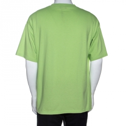 Pre Owned Balenciaga Green Cotton Oversized T-Shirt S