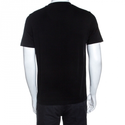 Pre Owned Balenciaga Black Cotton Crew Neck T-Shirt M