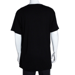 Pre Owned Balenciaga Black Cotton BB Balenciaga Mode Print T-Shirt S