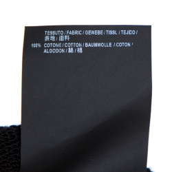 Pre Owned Balenciaga Black Cotton Logo Detail Hooded Sweatshirt S