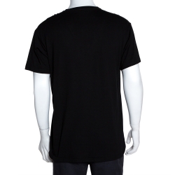 Pre Owned Balenciaga Black Cotton Lowercase Logo Print T Shirt XS