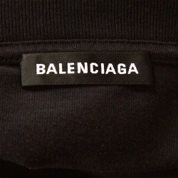 Pre Owned Balenciaga Black Printed Cotton Long Sleeve Oversized T-Shirt S