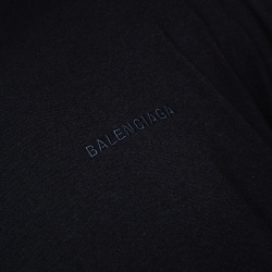 Pre Owned Balenciaga Black Printed Cotton Long Sleeve Oversized T-Shirt S