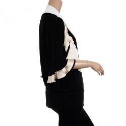 مملوكة مسبقًا Balenciaga Black, White and Metallic Wrap Jacket M