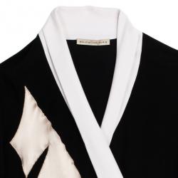 مملوكة مسبقًا Balenciaga Black, White and Metallic Wrap Jacket M