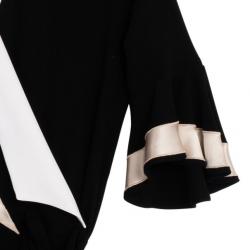مملوكة مسبقًا Balenciaga Black, White and Metallic Wrap Jacket M