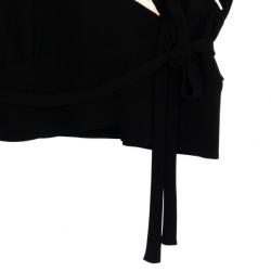 مملوكة مسبقًا Balenciaga Black, White and Metallic Wrap Jacket M