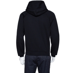 Pre Owned Balenciaga Black BB Mode Print Cotton Hooded Sweatshirt XS