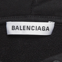 Pre Owned Balenciaga Black Logo Copyright Print Cotton Hoodie XS