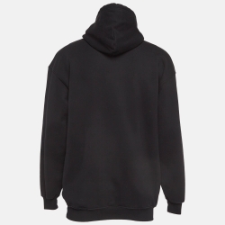 Pre Owned Balenciaga Black Logo Copyright Print Cotton Hoodie XS