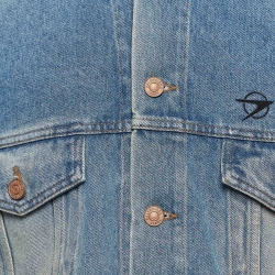 Balenciaga Blue Washed Denim Oversized Jacket XS
