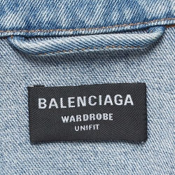 Balenciaga Blue Washed Denim Oversized Jacket XS