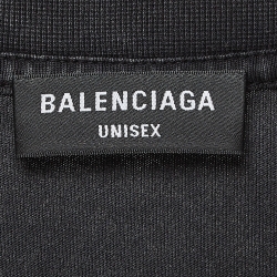 Pre Owned Balenciaga Grey Vintage Washed Logo Print Cotton Knit Tshirt L