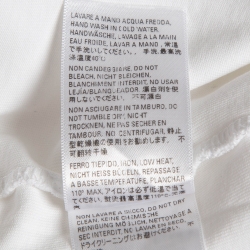 Pre Owned Balenciaga White Logo Print Cotton T-Shirt M