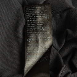 Pre Owned Balenciaga Grey Embroidered Cotton Oversized T-Shirt XS