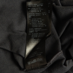 Pre Owned Balenciaga Grey Embroidered Cotton Oversized T-Shirt XS