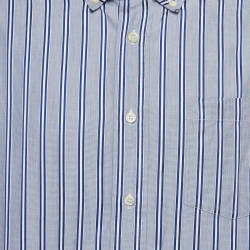 مملوكة مسبقًا Balenciaga Blue Striped Cotton Button Front Shirt L