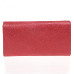 مملوكة مسبقًا Balenciaga Rouge Cardinal City Classic Money Wallet