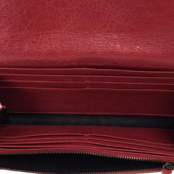 مملوكة مسبقًا Balenciaga Rouge Cardinal City Classic Money Wallet