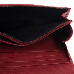 مملوكة مسبقًا Balenciaga Rouge Cardinal City Classic Money Wallet