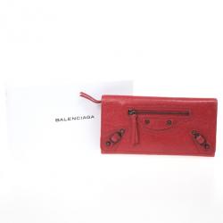 مملوكة مسبقًا Balenciaga Rouge Cardinal City Classic Money Wallet