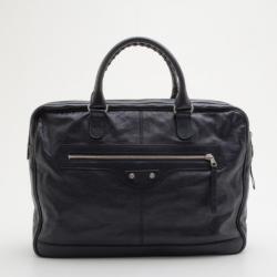 Balenciaga Black Mens Fettuccia Cerata Bag