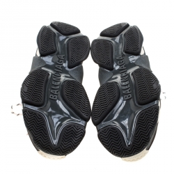 Pre Owned Balenciaga Multicolor Mesh And Leather Triple S Platform Sneakers Size 46