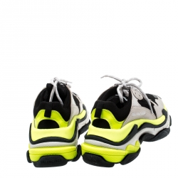 Balenciaga Multicolor Mesh And Leather Triple S Platform Sneakers Size 38