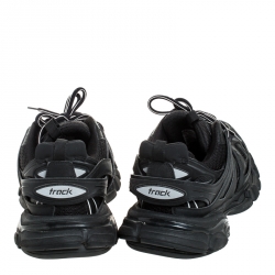 Balenciaga Black Leather And Mesh Track Low Top Sneakers Size 41