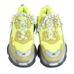 مملوكة مسبقًا Balenciaga Multicolor Mesh, Nubuck And Leather Triple S Platform Sneakers Size 45