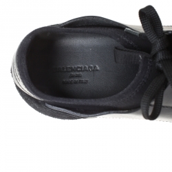 Balenciaga Black Leather, Mesh And Suede Race Runners Sneakers Size 41